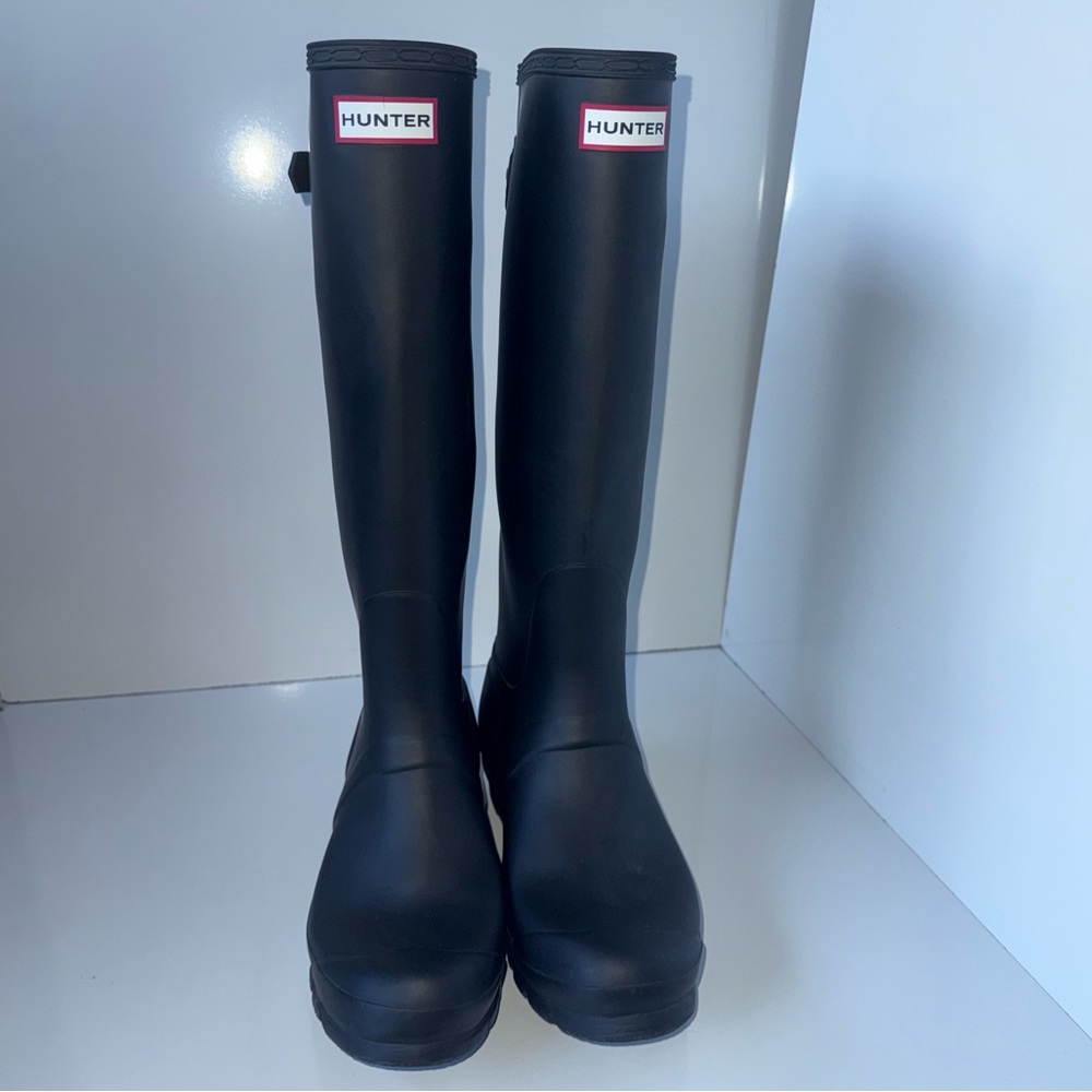 HUNTER Women's Black Original Tall Rain Boot size 9 - Picture 1 of 6